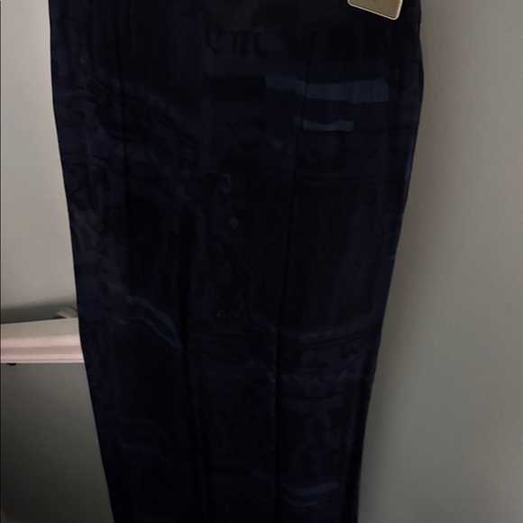 Stylish Navy Patterned Shirt and pant suit - Picture 2 of 2
